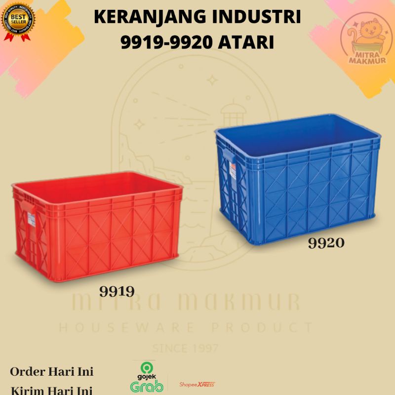 CONTAINER BOX INDUSTRI KERANJANG INDUSTRI KRAT BOX SERBAGUNA 9919-9920P ATARI / 2100M-2102-2104 HANATA