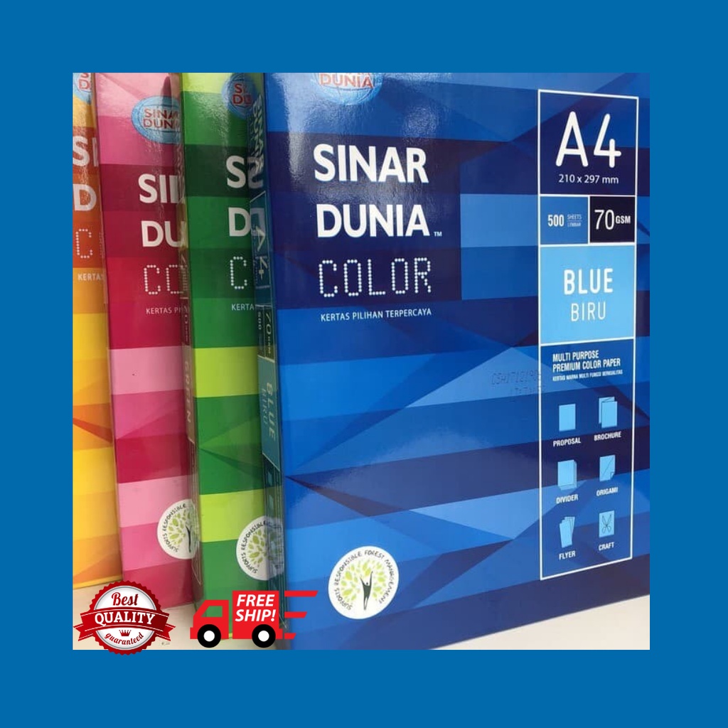 

Kertas A4 70gr Warna Sinar Dunia