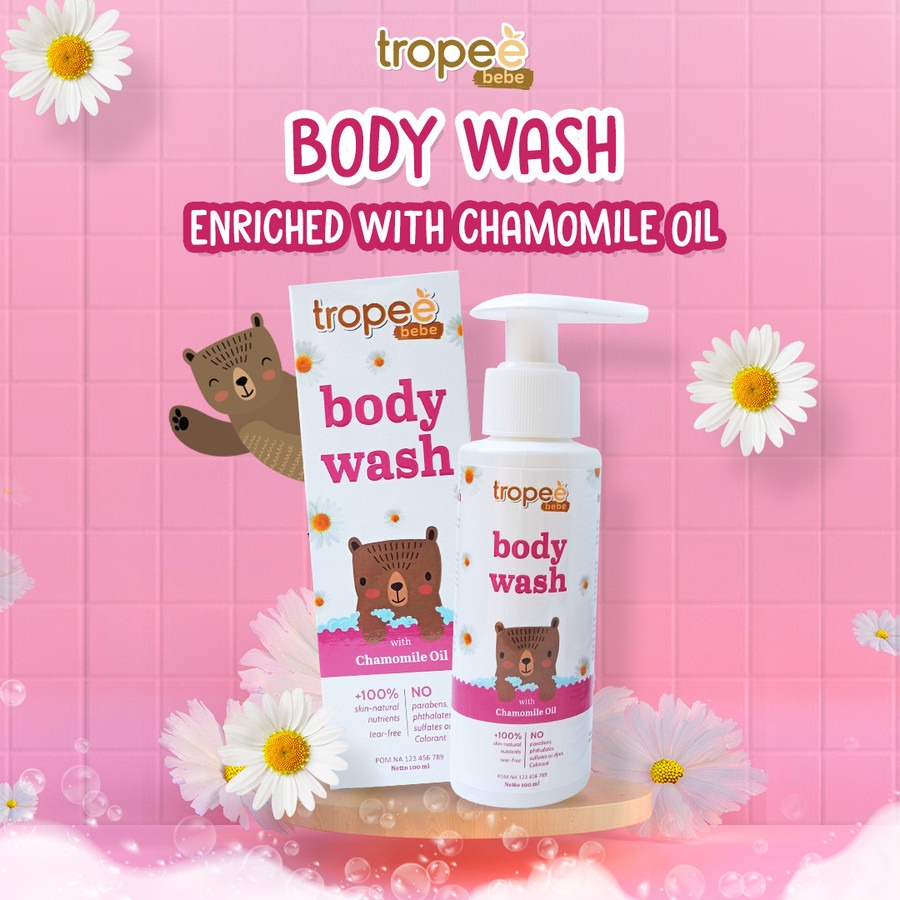 Tropee Bebe - Chamomile Body Wash (Sabun Mandi Anak) 100ml