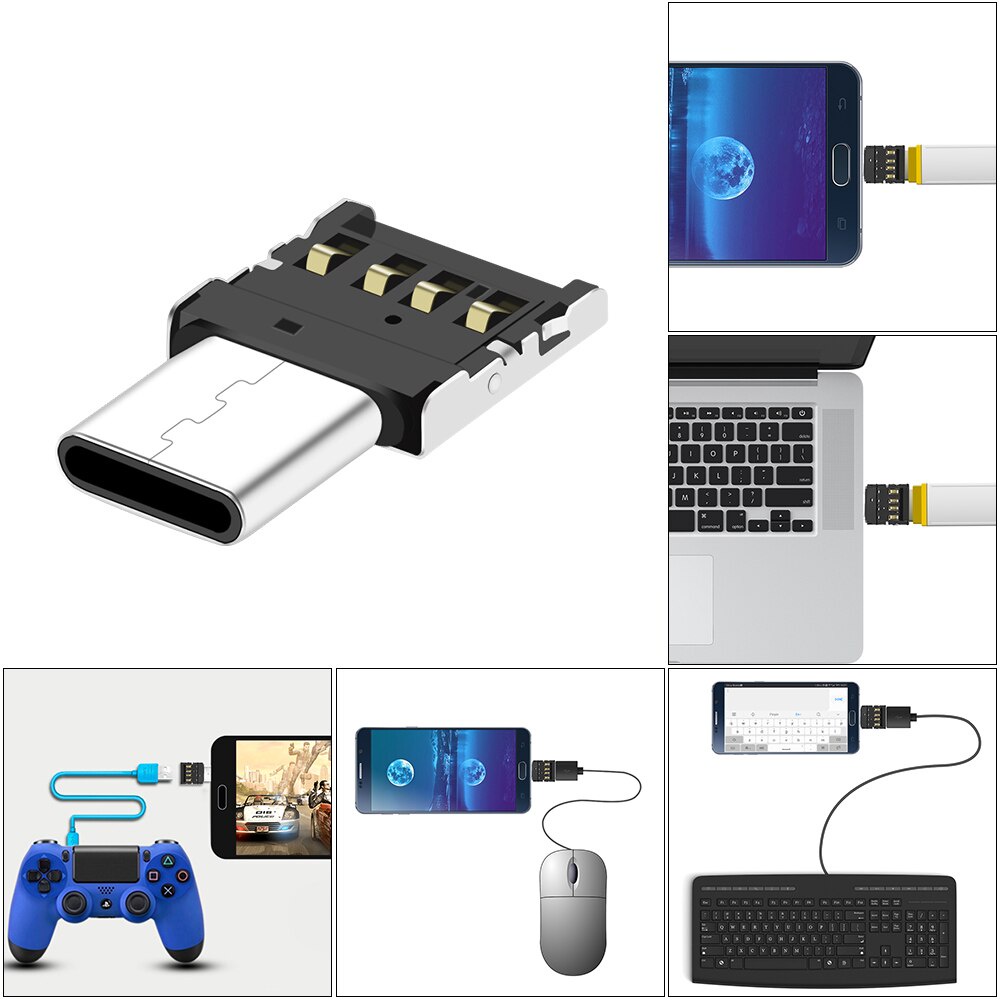 USB Type C to USB 2.0 OTG Smartphone 3.1 Type-C USB-C Connector Type C Male to USB Female OTG Adapter Converter For Android Tablet Phone Flash Drive U Disk 1Pcs USB