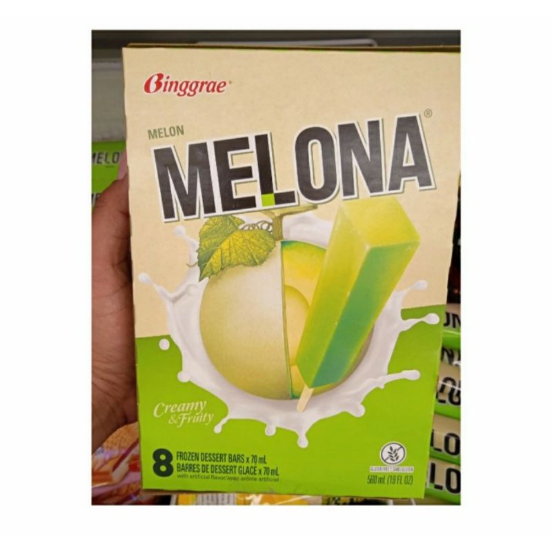 binggrae es krim melona rasa melon 8 pcs x 70 ml | box