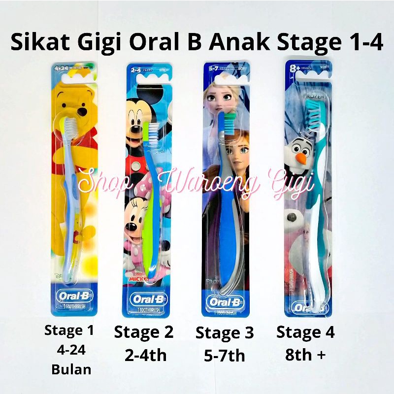 Sikat Gigi Oral B Anak Stage 123 1 2 3 / Sikat Gigi Anak Tahap 123 1 2 3