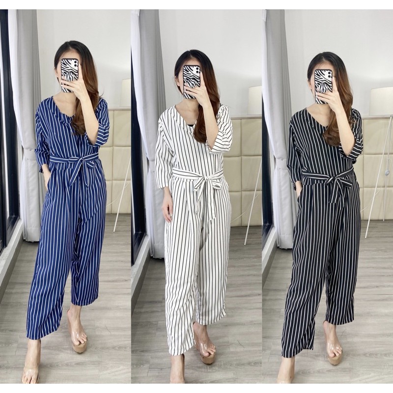 real pic jumpsuit jumbo / jumsuit bigsize / jumpsuit wanita jumbo LD 112