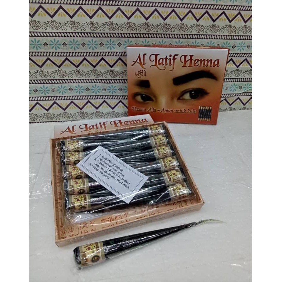 Henna Alis Eyebrow Henna Coklat Shopee Indonesia