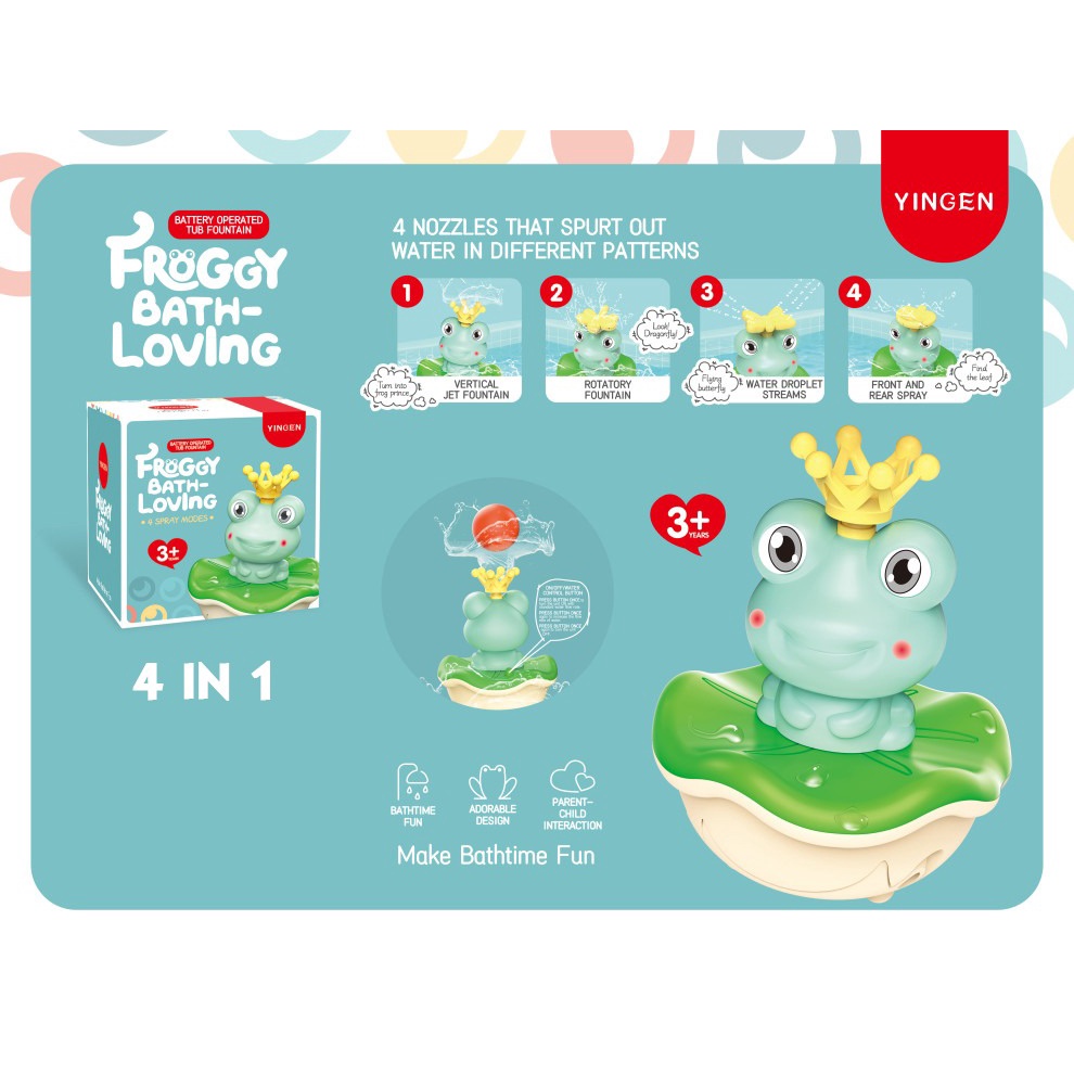 Froggy Bath Loving 4in1 Mainan Katak Anak-Anak Mengapung Air