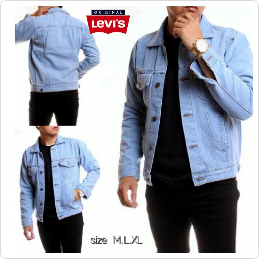 Trucker Denim Pria  Jaket  Jeans Levis Shopee Indonesia