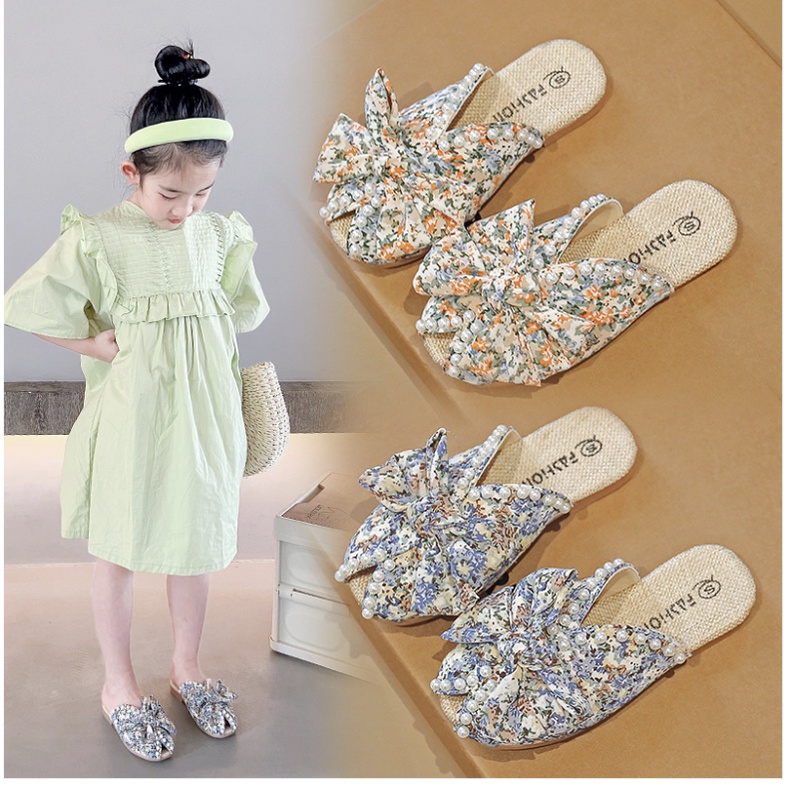 babyfit SANDAL PEARL sendal mutiara flats slip on anak perempuan import zz-0510r