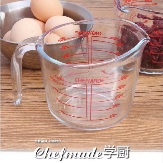 Gelas ukur takar kaca chefmade glass measuring cup ukuran ml