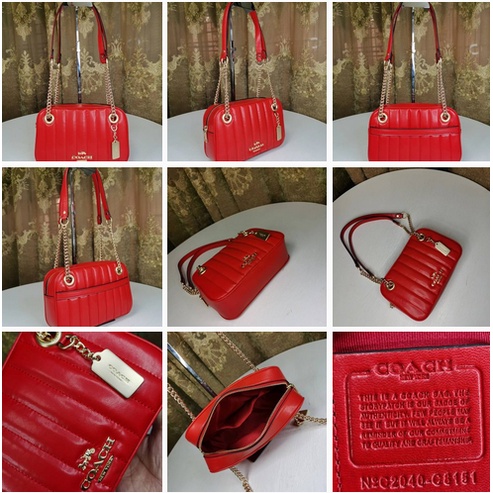 [Instant/Same Day]Coach original 8151 small fragrant shoulder bag chain bag camera bag messenger bag   xjb