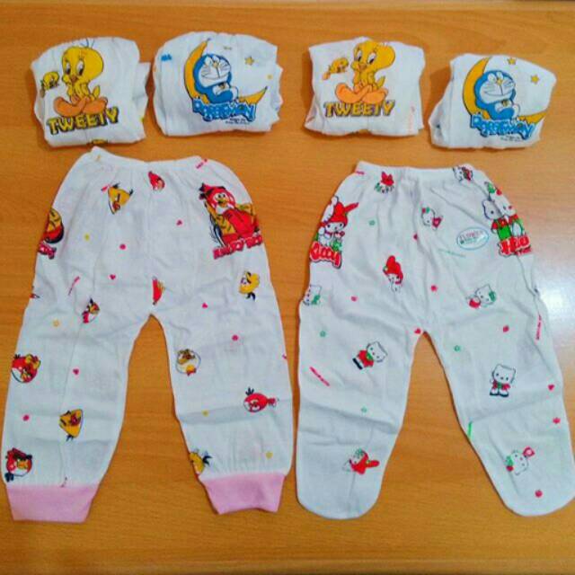 3pcs Celana  Panjang  Bayi  HELLO KITTY doraemon  TWEETY angry 