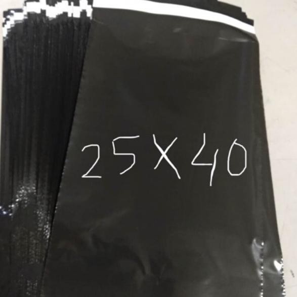 

✡J Plastik polymailer / kantong kurir dhl uk 25x40 black glossy isi 100 lembar ✡ ✪
