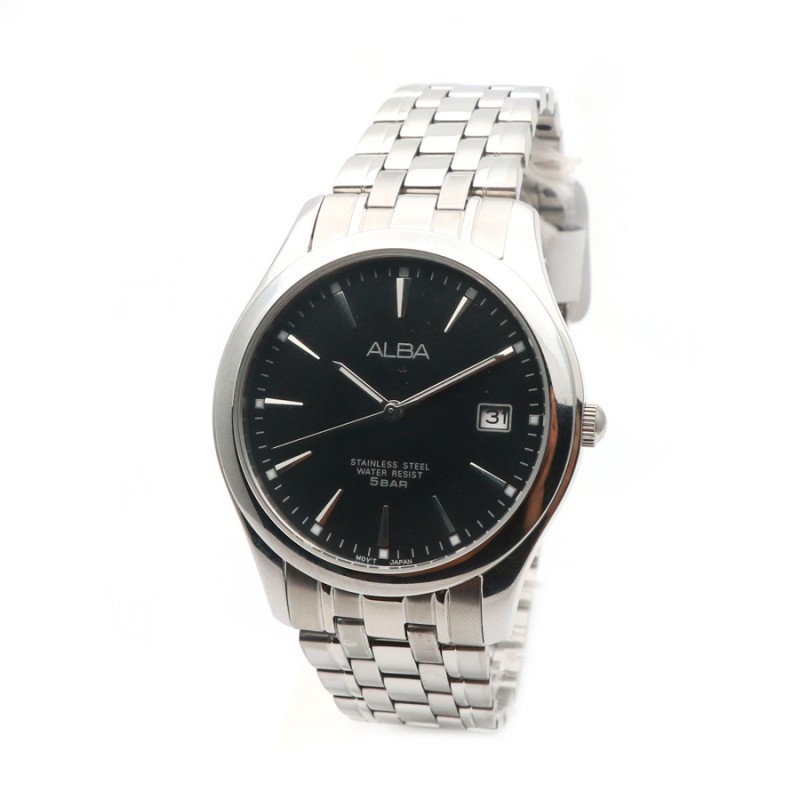 Alba AXHK97X1 Jam Tangan Pria - Silver Black