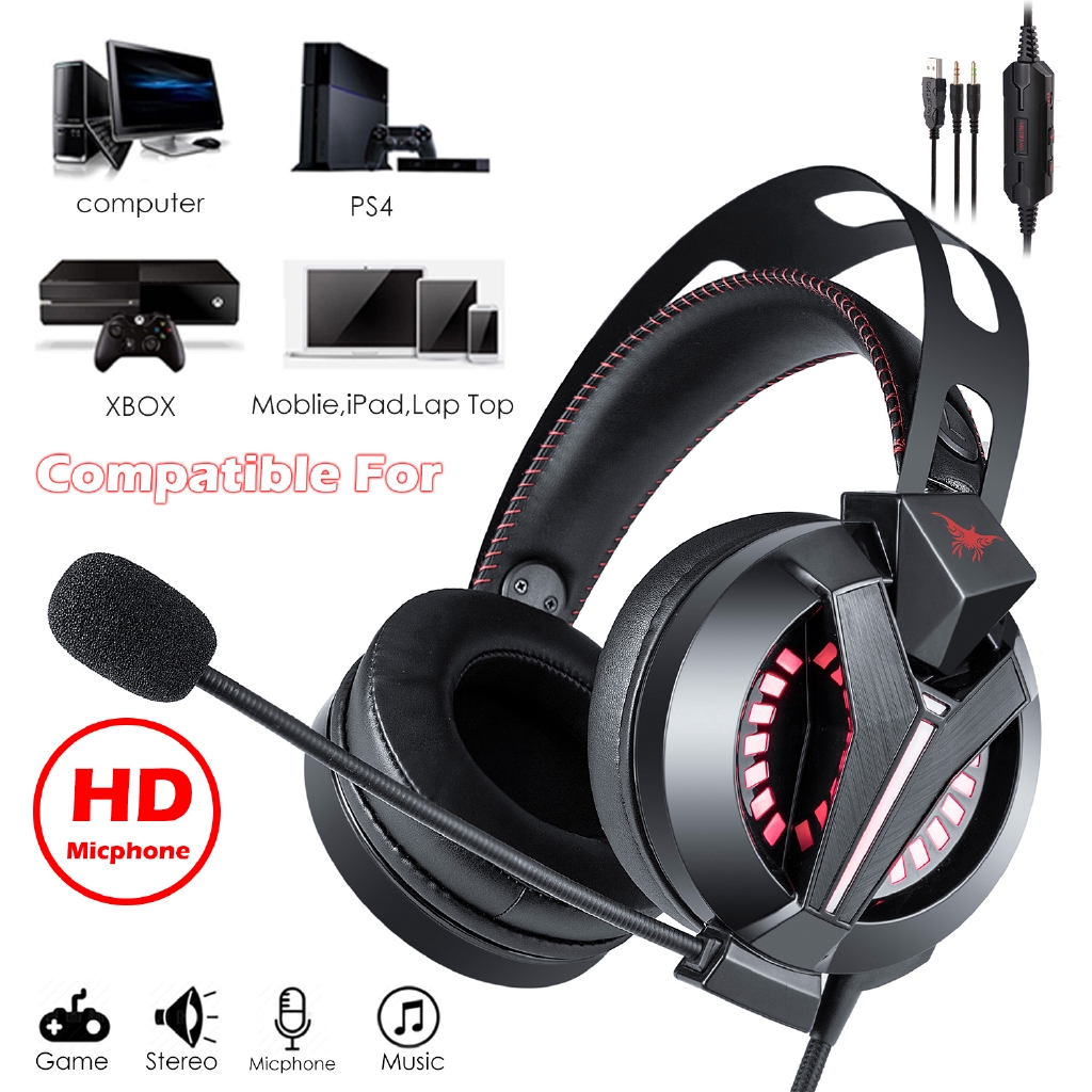 Onikuma M180 Headset Gaming Over Ear Stereo Bass Dengan Mic Isolasi Suara Untuk PS4