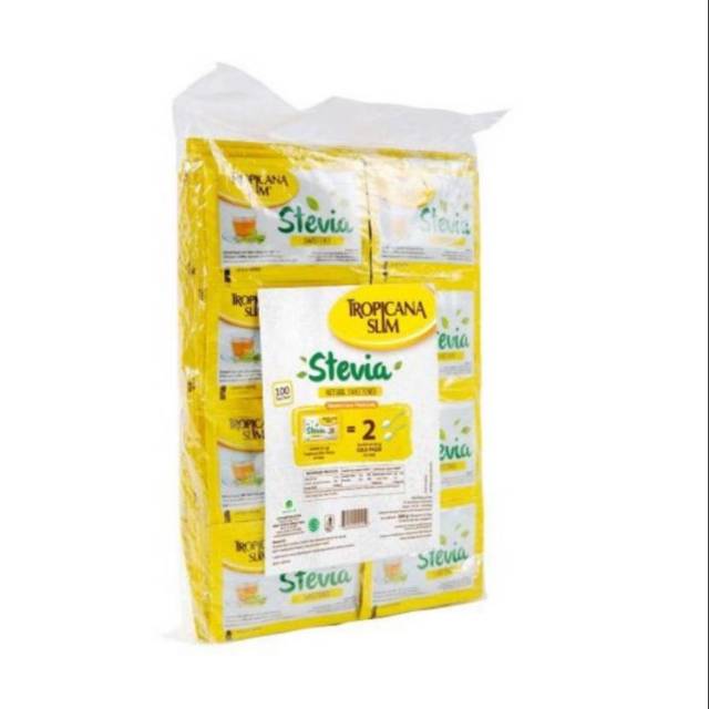 

Tropicana Slim Stevia Sweetner Isi 100 sachet