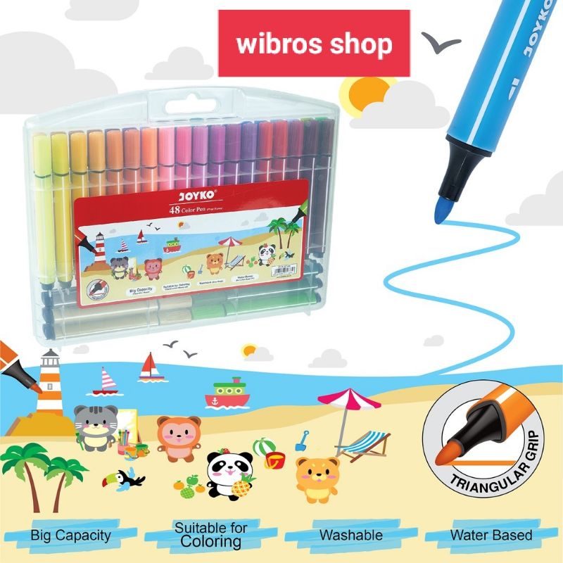 

pulpen pena warna color pen joyko CLP 57