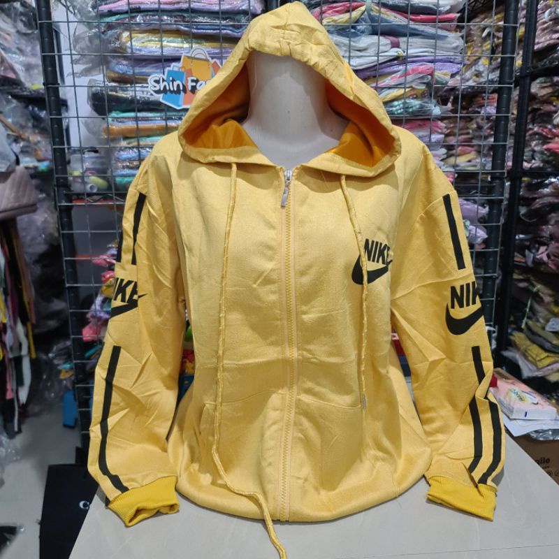 Jaket Suede Import Wanita Fashion XL Besar-Nik Kuning
