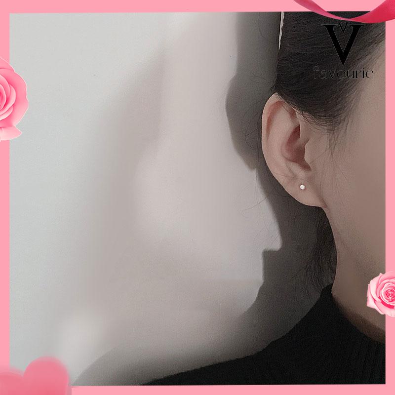 [COD]Mini S925 Cinta Bintang Anting Sederhana Fashion Anting-Anting Perhiasan Wanita Anting-FA