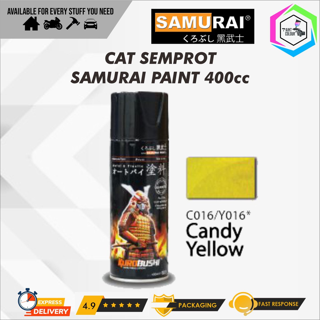 Samurai Paint Y016* Candy Yellow Cat Semprot/Pylox Motor/Helm/Gundam