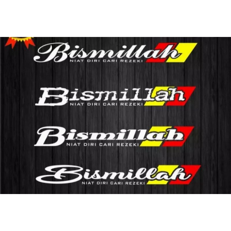 SICKER BISMILLAH KACA DEPAN MOBIL TRUK / PICK UP STICKER TRUCK CANTER BISMILLAH CUSTOM