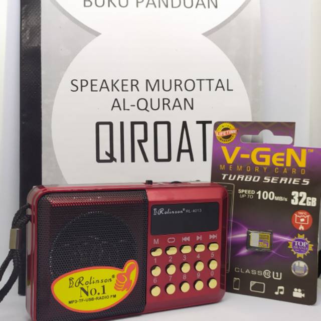 Speaker Murottal Qiraat Al Quran 32 GB - Rolinson Radio fm