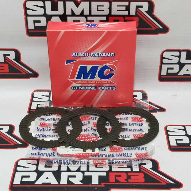 (tmc) kampas kopling viar bit kain klos kopling - sparepart motor roda tiga - viar kaisar ktm nozomi