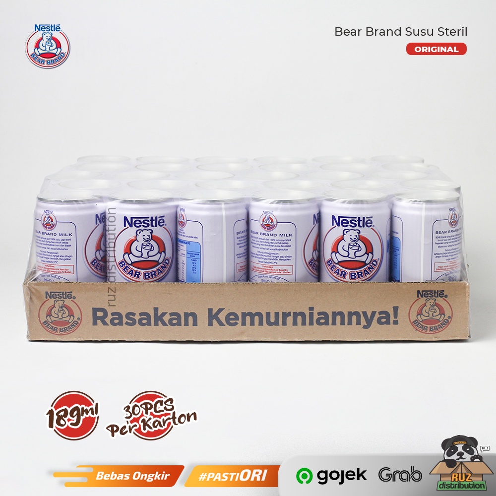 Bear Brand Susu Beruang 189ml 1 Karton 30Pcs - BearBrand 189 ml 1 Dus