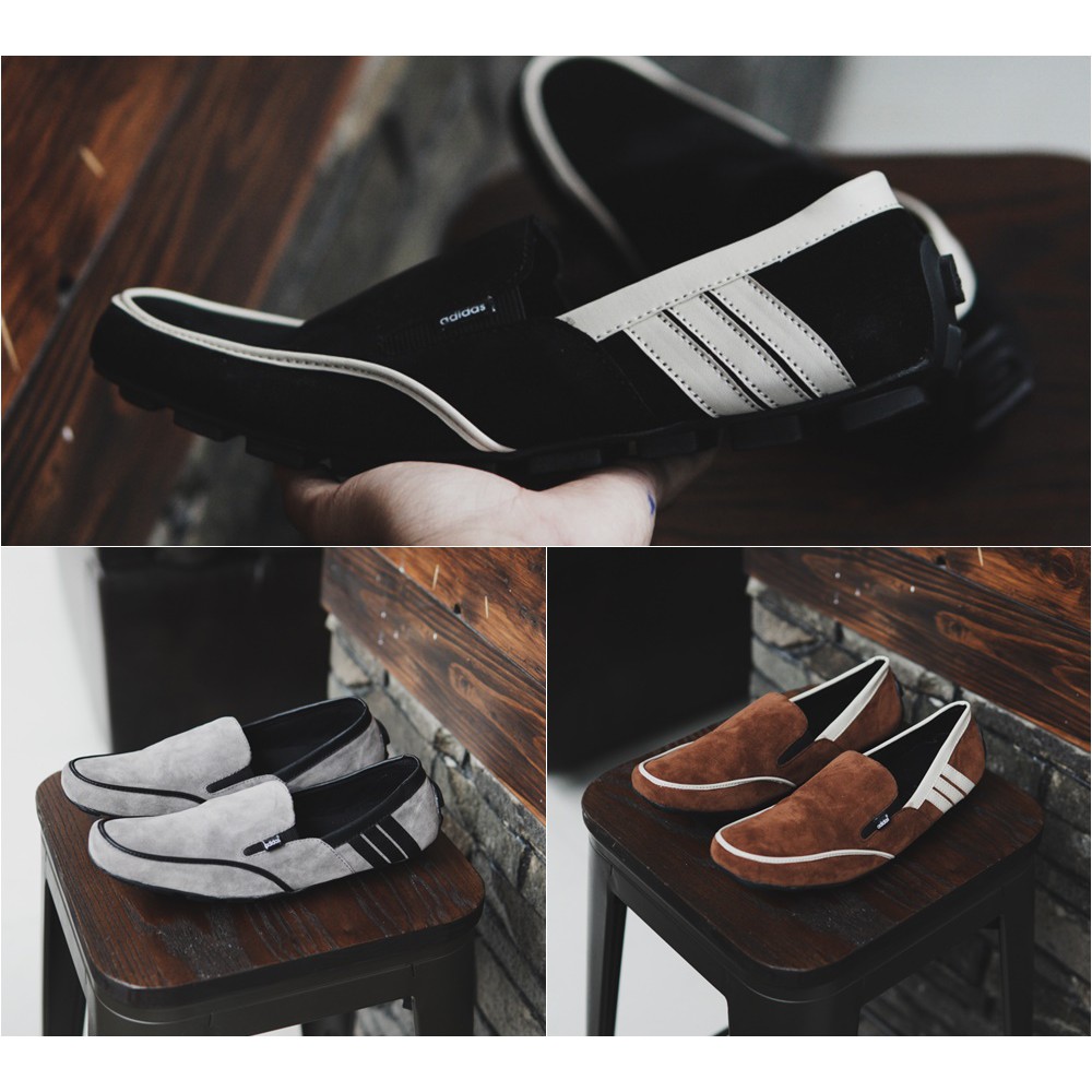 SSR - Sepatu Outdoor Murah Adidas Dembele Moccasin Suede Pria /Slop/Slipon/Kerja/Santai