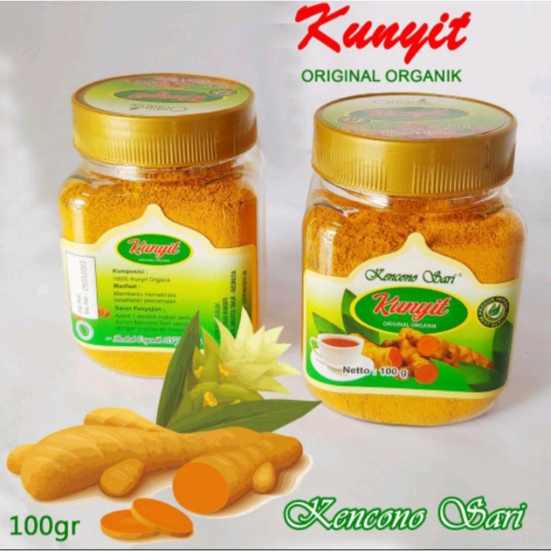 

Kunyit Murni Bubuk Organik Original Kencono sari 100gr
