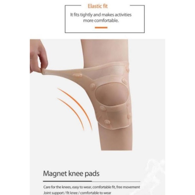 Knee Pad Magnet - Pelindung Lutut Dengkul Silikon Magnetic Terapi