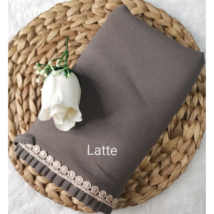 BERGO MARYAM KCB-LIPIT RENDA/AL'FADANI HIJAB-Latte