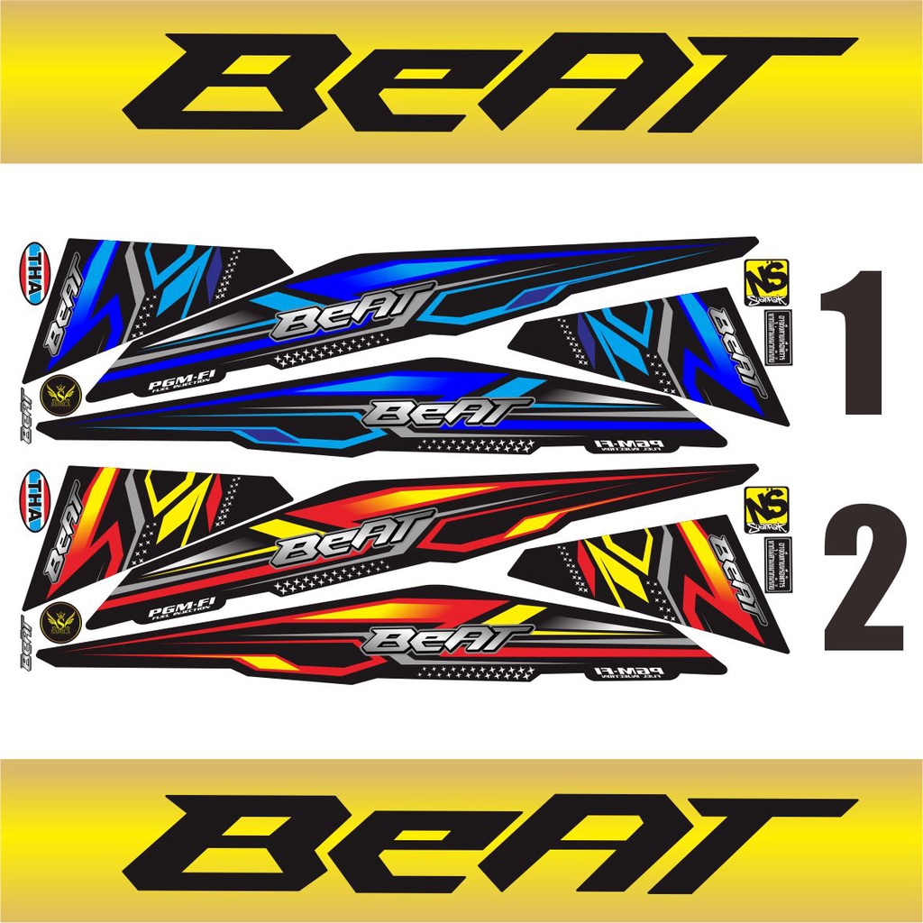 STRIPING HONDA BEAT VARIASI STICKER BEAT FI VARIASI MOTOR HONDA BEAT FI STICKER BEAT FI