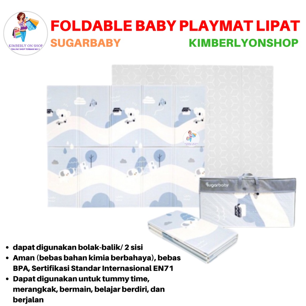 Foldable Baby Playmat Matras Bayi Karpet Lipat Anak Sugar Baby