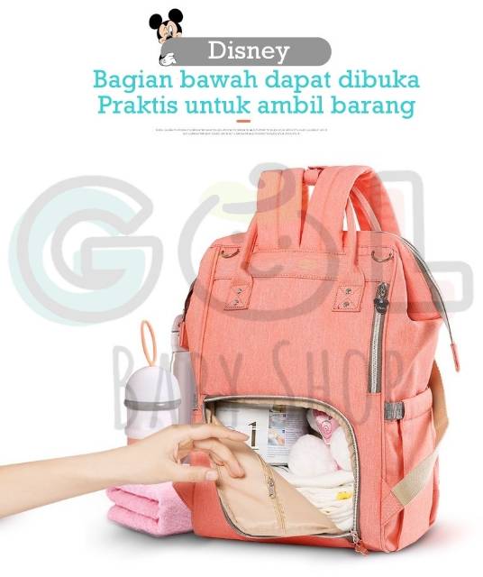 READY STOCK TAS RANSEL DIAPER DISNEY BAG BORDIR STAR ORIGINAL