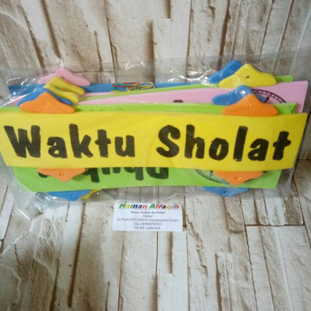 Pajangan Edukatif- Waktu Sholat Lima Waktu