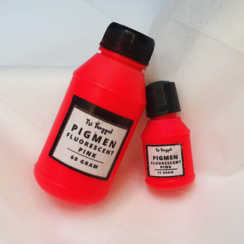 PIGMEN 12gr FLUORESCENT PINK Stabilo Mini Kecil Pewarna Sablon Pigment Color Slime Clay DIY Waterbased Tie Dye Cat Warna Warni Air Cairan Liquid Painting Kerajinan Prakarya Art Seni Kesenian Perlengkapan Drawing Melukis Lukis Grosir Prakarya Malang