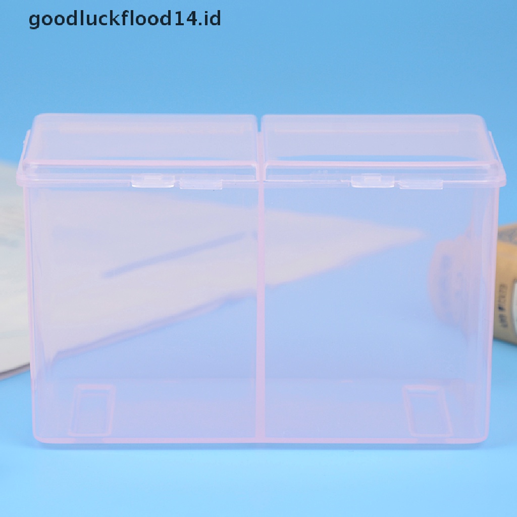 [OOID] Clear Cleaning Remover Cotton Pad Compartments Storage Box Cotton Pad Container ID