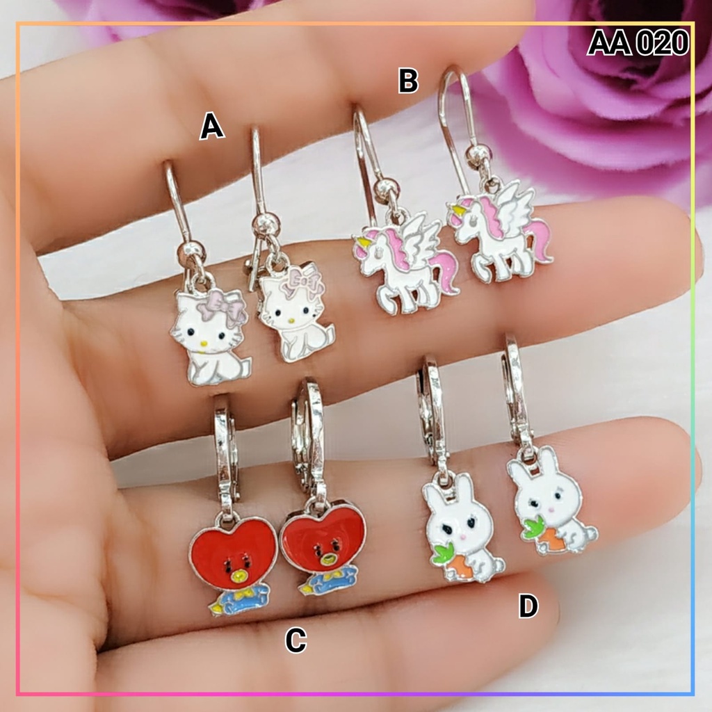 Anting xuping anting anak karakter cat silver lapis emas gold AA 020