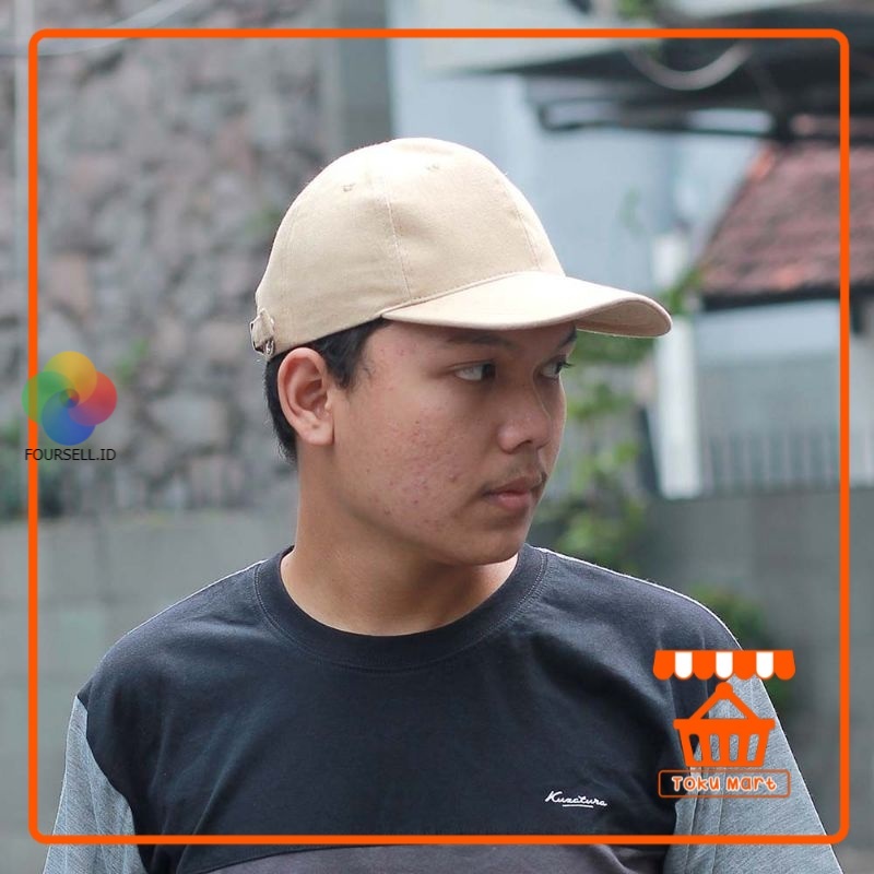 Autoomic - Topi Baseball Pria Cream - Topi Pria Santai Aksesoris Fashion Produksi Bandung GM444TM