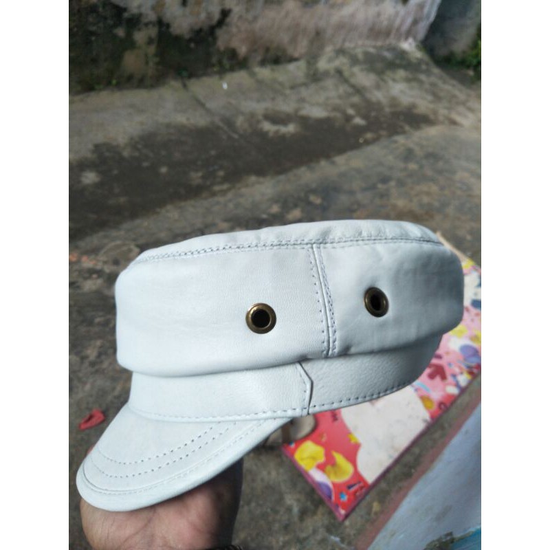 Kojo Garut Sailorman- Topi harley asli kulit/topi ariel kulit asli/topi kulit keren/topi gaul kulit