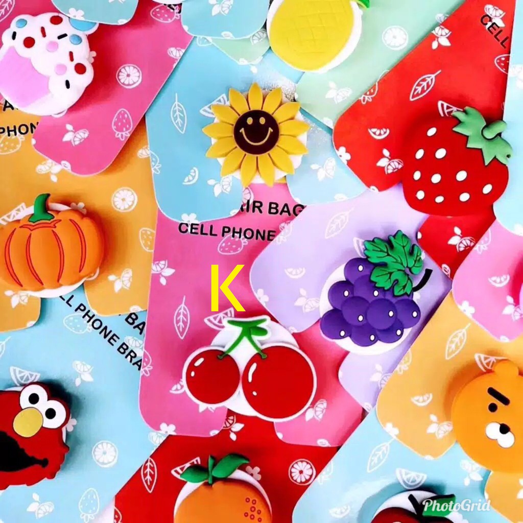 Popsocket Karakter Part 12 / Phone  Holder / Pop  Socket 3d / Elmo / Sun Flower / Popsocket Termurah
