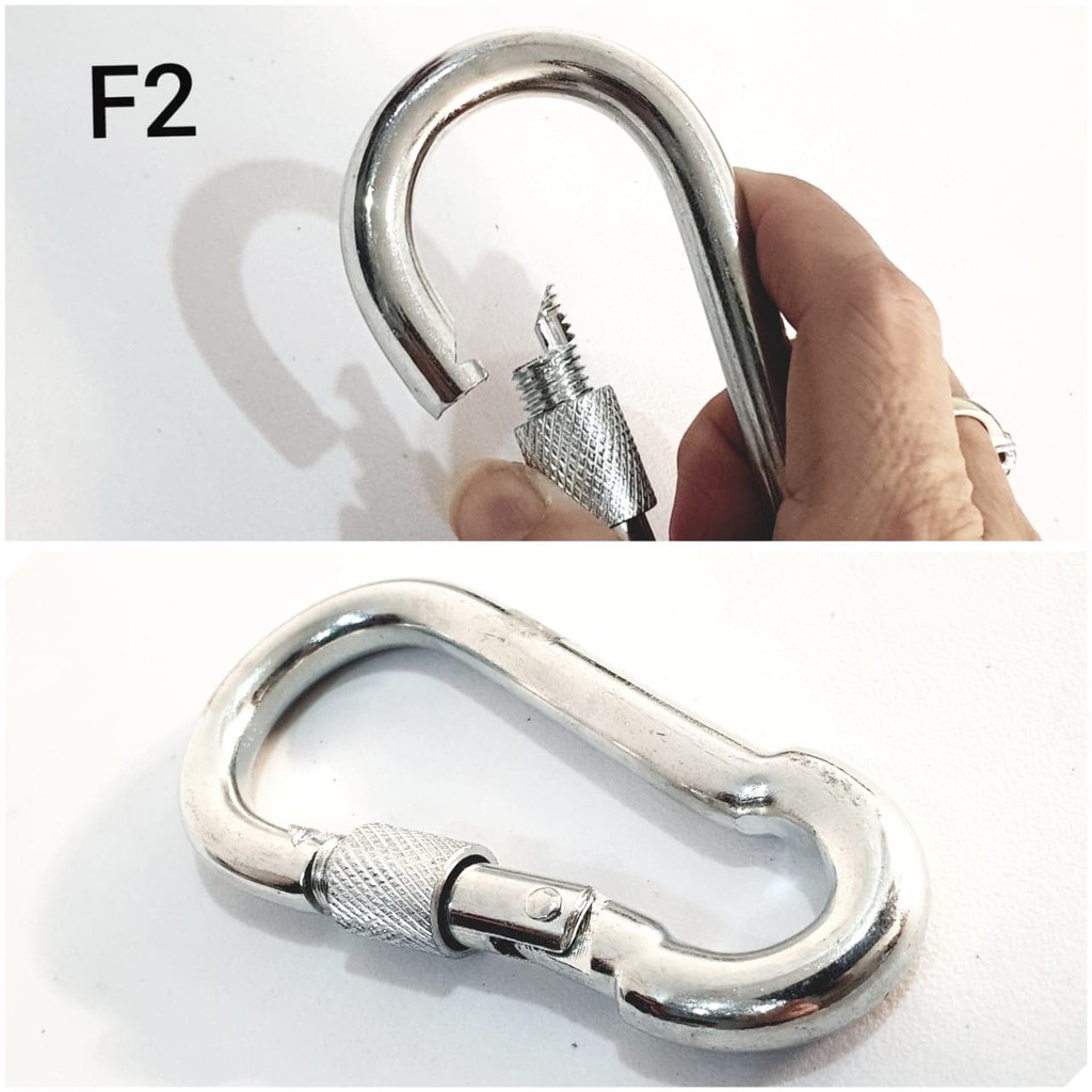 Hot Sale! KARABINER CARABINER BESI F2 OUTDOOR GANTUNGAN BARANG