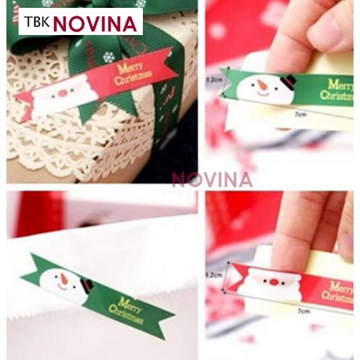 [KODE POSTCARD XMAS ] Stiker CHRISTMAS  / Label Segel 1 LEMBAR ( 12 PCS)