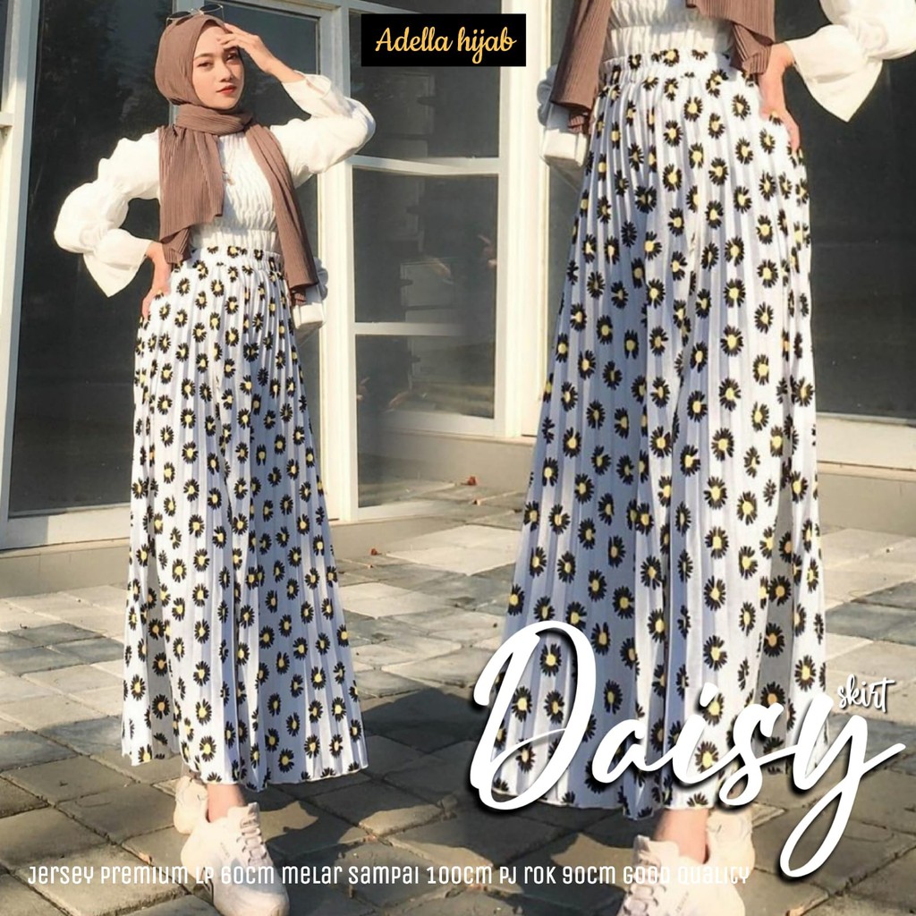 DAISY ROK BAWAHAN WANITA ROK SKIRT PLISKET SPAN BLUDRU MOTIF PREMIUM JUMBO Rok Skirt Motif Tartan Ko