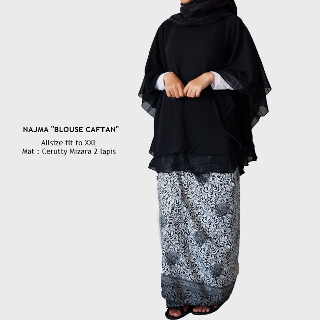 Najma Top atau Baju Atasan Cerutty / Ceruti model batwing - CCf