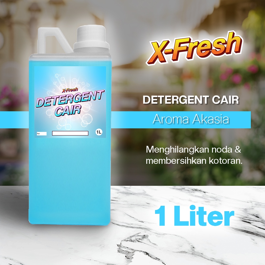 Deterjen Cair XFRESH 1L / Liquid Detergent Aroma Akasia