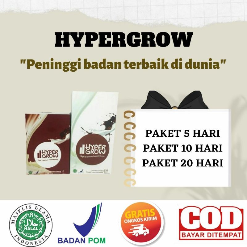 [TERLARIS] HYPERGROW | PENINGGI BADAN TERBAIK | HYPERGROW PENINGGI BADAN