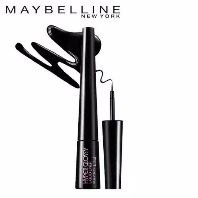 Maybelline Hyper Glossy Liquid Liner Black - Hitam Maybelline Eyeliner