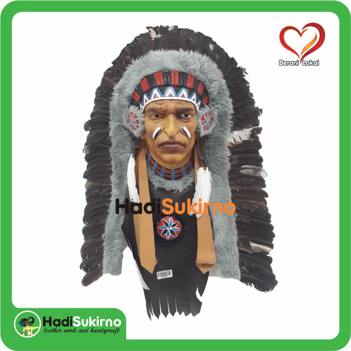Kepala indian XL / Topeng indian/Pajangan topeng indian