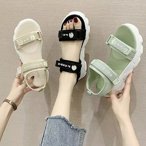 Sandal Sendal Selop Slop Gunung Hiking Tali Rekat 2 STRAP FASHION Gaya Outdoor Sport Hak Tinggi Wani