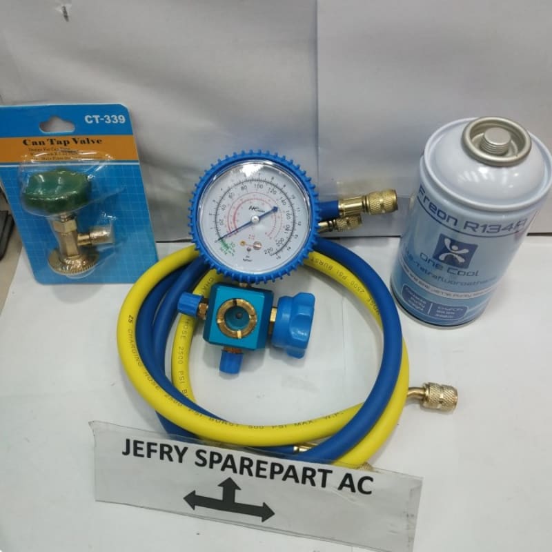Paket Freon kulkas R134a R134 single R22 krant one cool selang